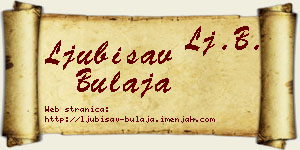 Ljubisav Bulaja vizit kartica